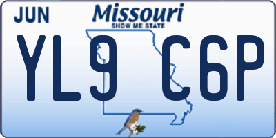 MO license plate YL9C6P