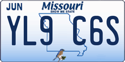 MO license plate YL9C6S