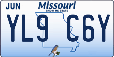 MO license plate YL9C6Y