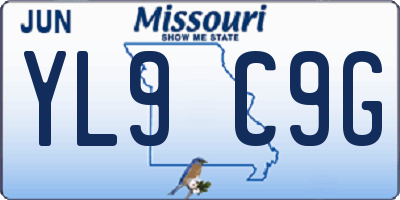 MO license plate YL9C9G