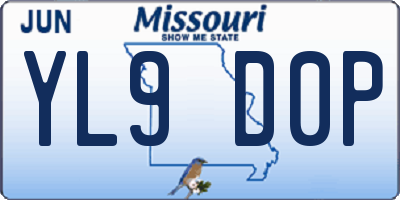 MO license plate YL9D0P