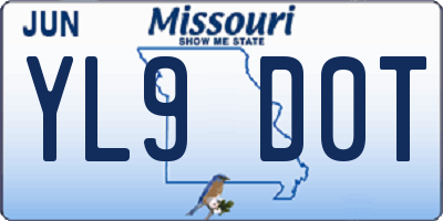 MO license plate YL9D0T