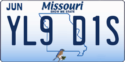 MO license plate YL9D1S