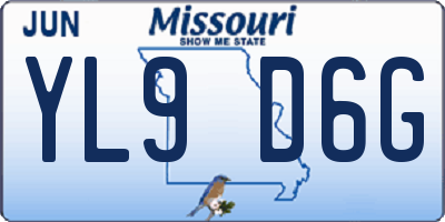 MO license plate YL9D6G