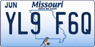 MO license plate YL9F6Q