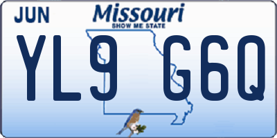MO license plate YL9G6Q