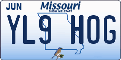 MO license plate YL9H0G