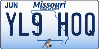 MO license plate YL9H0Q