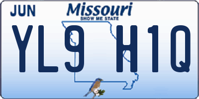 MO license plate YL9H1Q