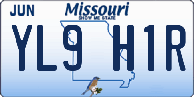 MO license plate YL9H1R