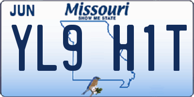 MO license plate YL9H1T