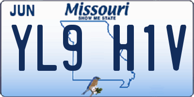MO license plate YL9H1V