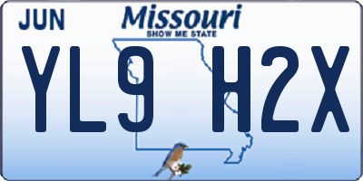 MO license plate YL9H2X