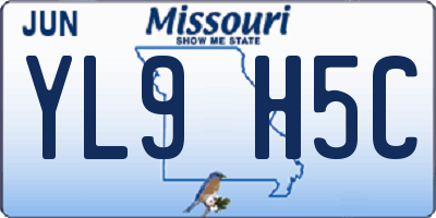 MO license plate YL9H5C