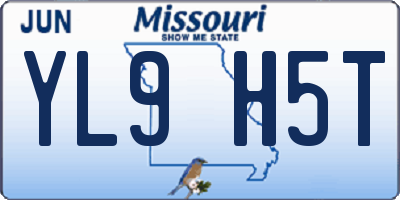 MO license plate YL9H5T