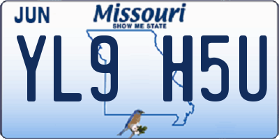 MO license plate YL9H5U