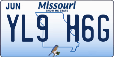 MO license plate YL9H6G
