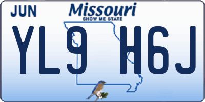 MO license plate YL9H6J