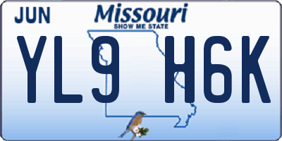MO license plate YL9H6K