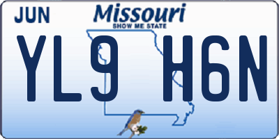 MO license plate YL9H6N