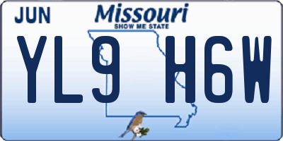MO license plate YL9H6W