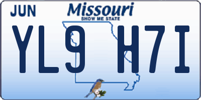 MO license plate YL9H7I