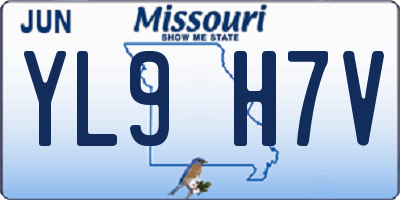 MO license plate YL9H7V