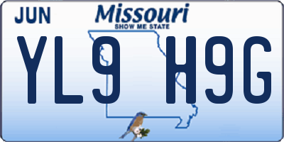 MO license plate YL9H9G
