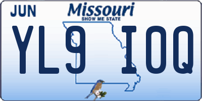 MO license plate YL9I0Q