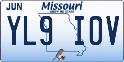 MO license plate YL9I0V