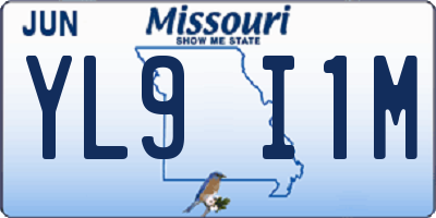 MO license plate YL9I1M