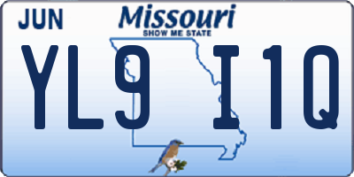 MO license plate YL9I1Q