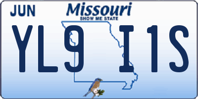 MO license plate YL9I1S