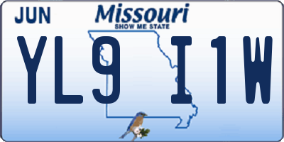 MO license plate YL9I1W