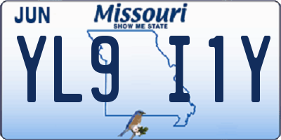 MO license plate YL9I1Y