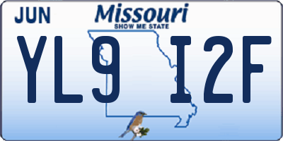 MO license plate YL9I2F