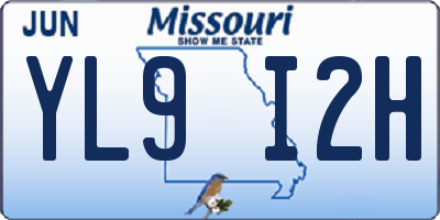 MO license plate YL9I2H