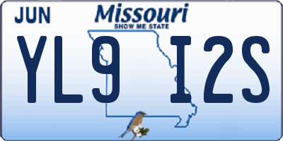 MO license plate YL9I2S