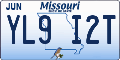 MO license plate YL9I2T