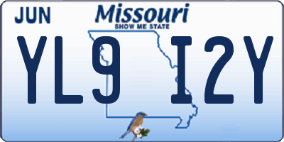MO license plate YL9I2Y