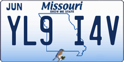 MO license plate YL9I4V
