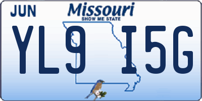 MO license plate YL9I5G