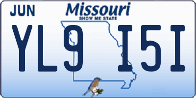MO license plate YL9I5I