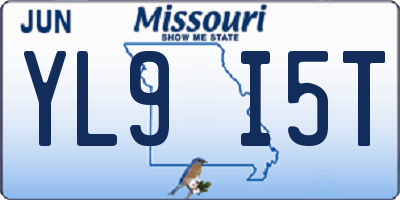 MO license plate YL9I5T