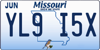 MO license plate YL9I5X