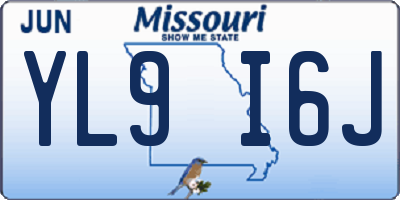 MO license plate YL9I6J