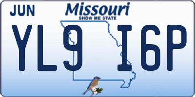 MO license plate YL9I6P