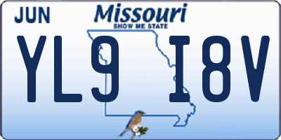 MO license plate YL9I8V
