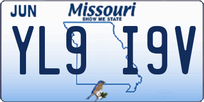 MO license plate YL9I9V