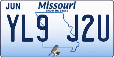 MO license plate YL9J2U